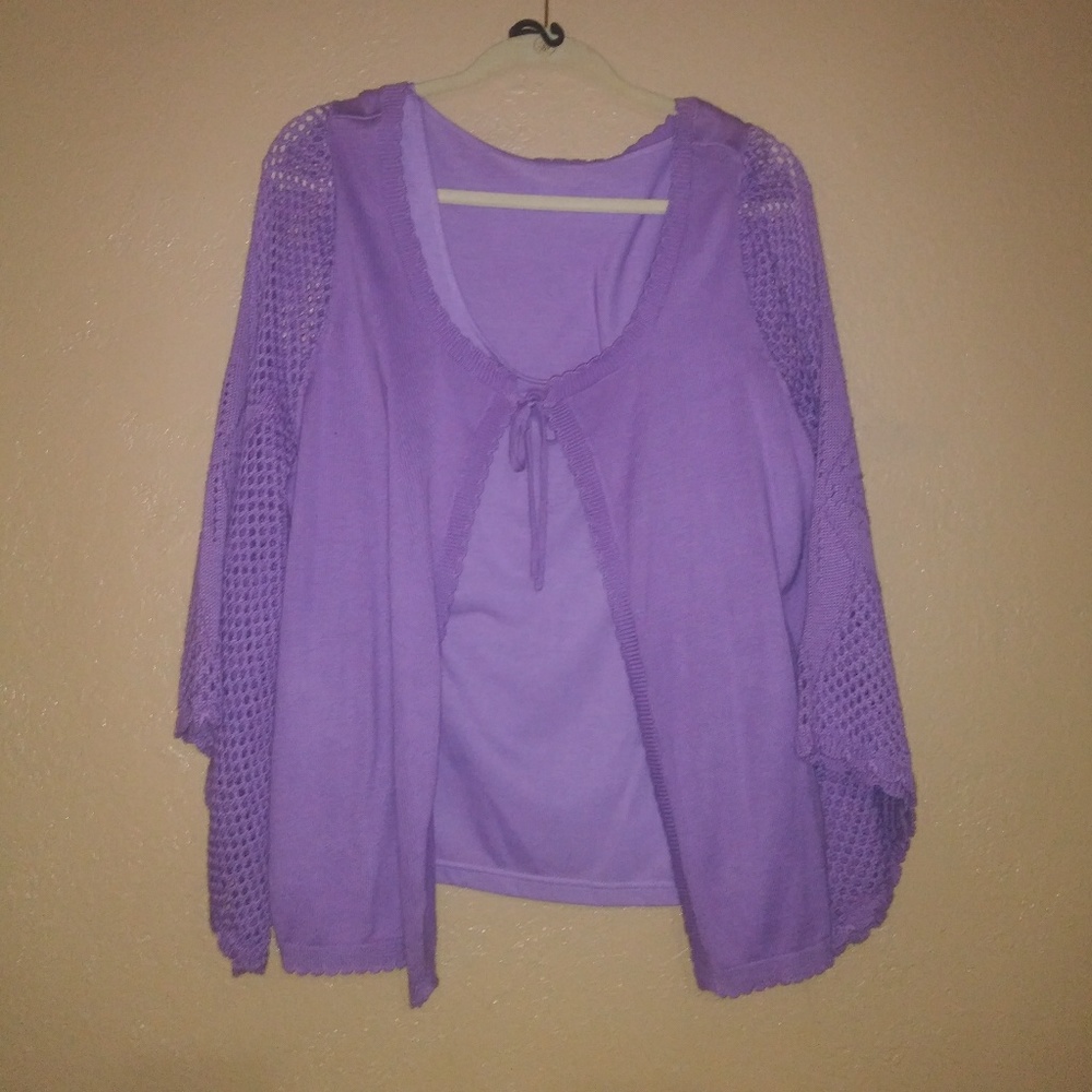 Lavender blouse 1X